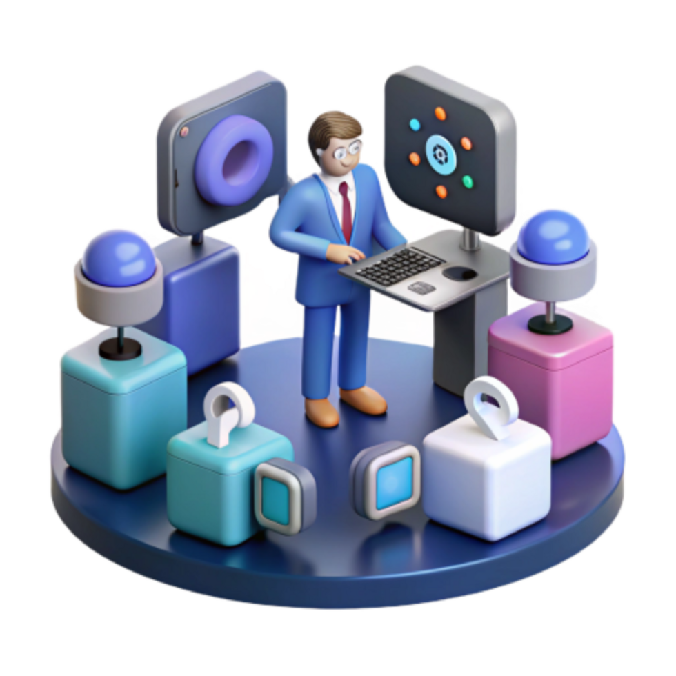 serene rustic Smart Home Centralized System Device Control Automation 4K png