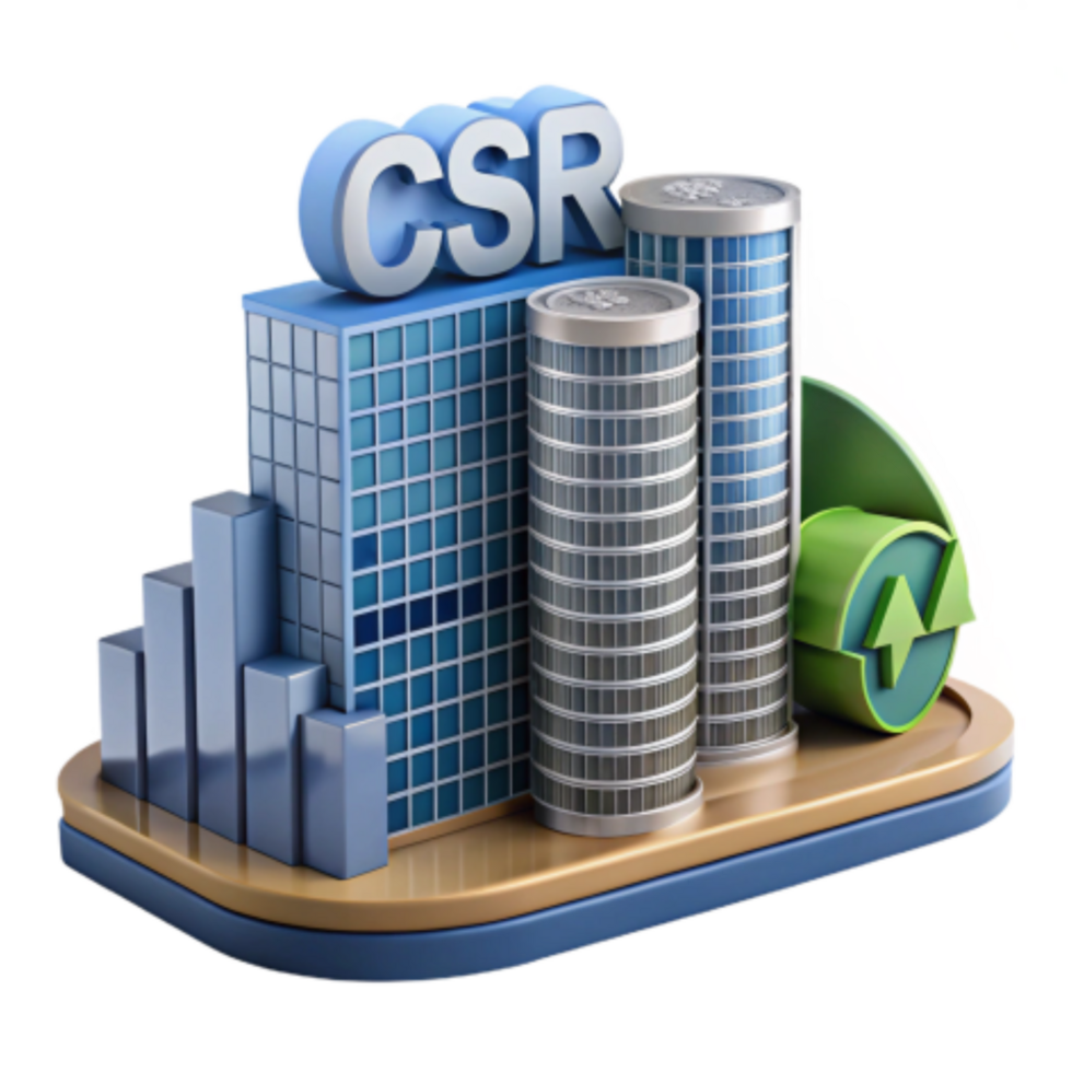 vibrant abstract CSR Building Sustainable Business Growth authentic png