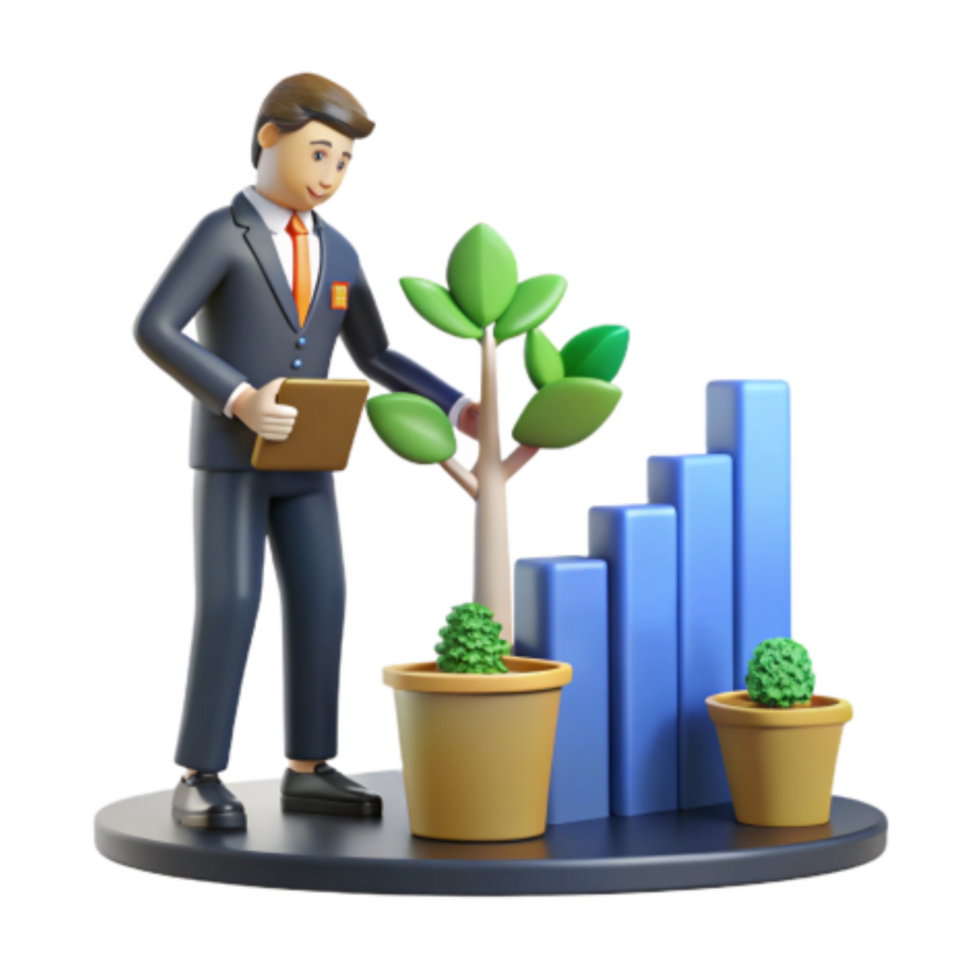 extraordinary minimalist Business Growth Cultivating Success Through Strategic Planning authentic png