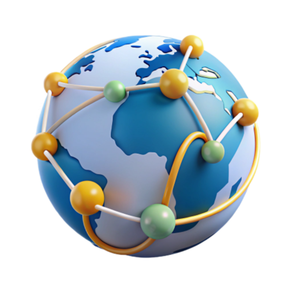 beautiful rustic Global Network Connections Interconnectivity and Communication 4K png