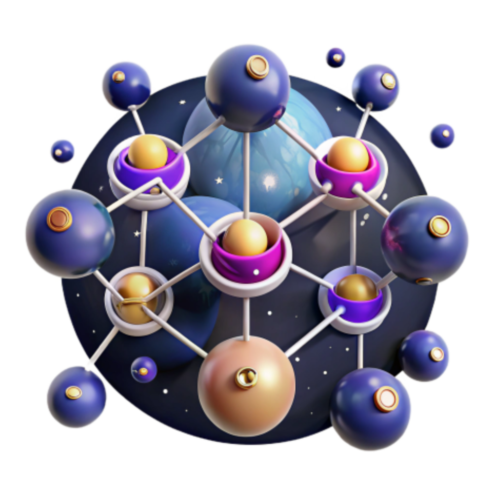 impressive modern Network Sphere Interconnected Nodes and Cosmic Design premium png