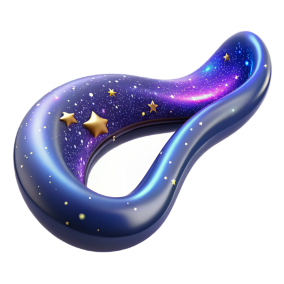 elegant classic Cosmic Galaxy Swirl 3D Abstract Art professional png
