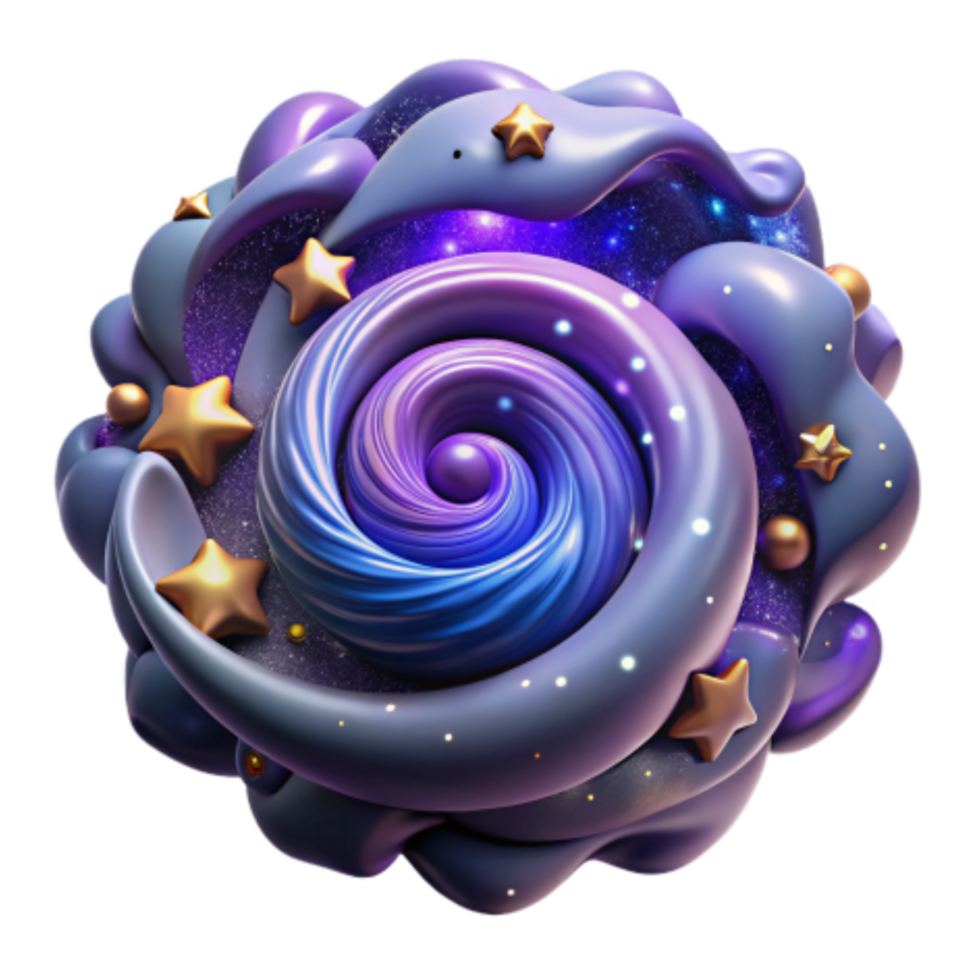 magnificent rustic Cosmic Spiral 3D Render of Abstract Nebula 4K png