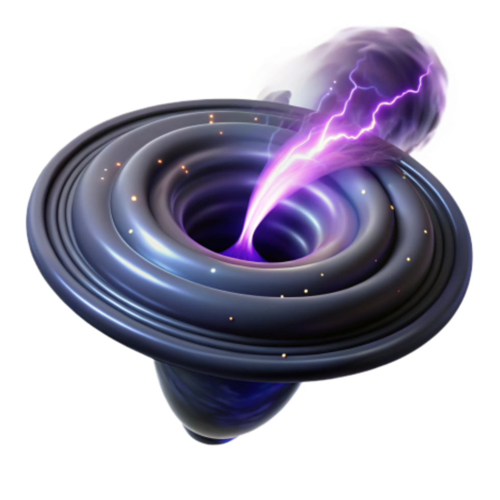 magnificent classic Vortex of Energy Abstract swirling nebula with lightning authentic png