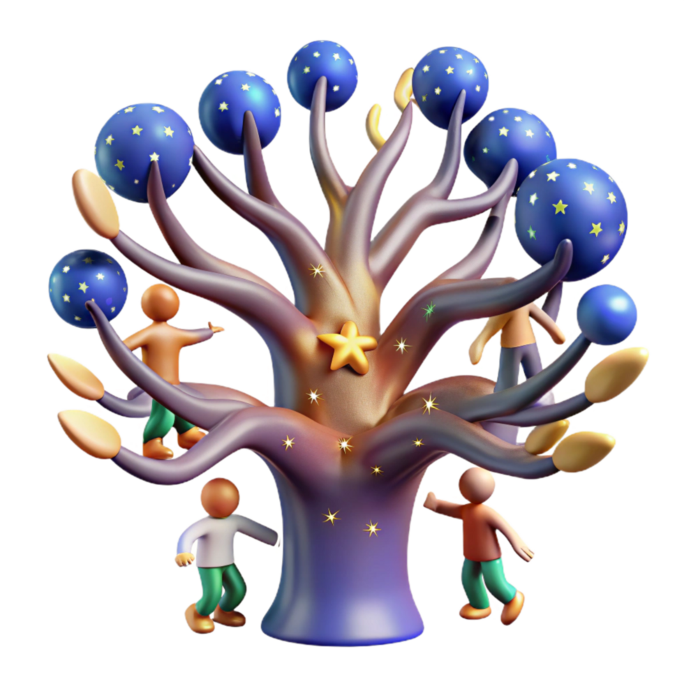 elegant rustic Unity, Community, and Growth A Symbolic Tree of Collaboration premium png