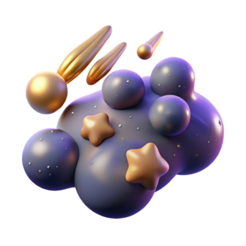 beautiful artistic Cosmic Nebula 3D Render of Starry Sky original png