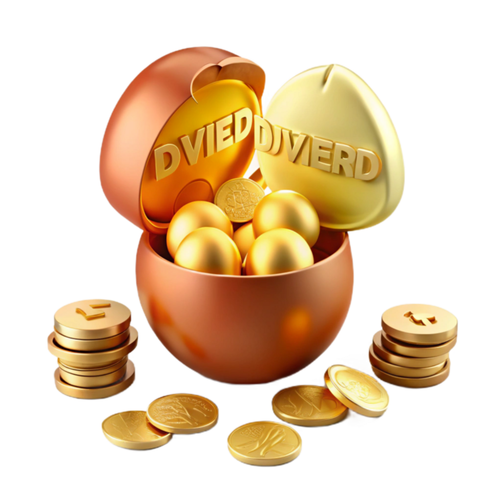 beautiful classic Golden Egg of Dividend Investing Grow Your Wealth premium png