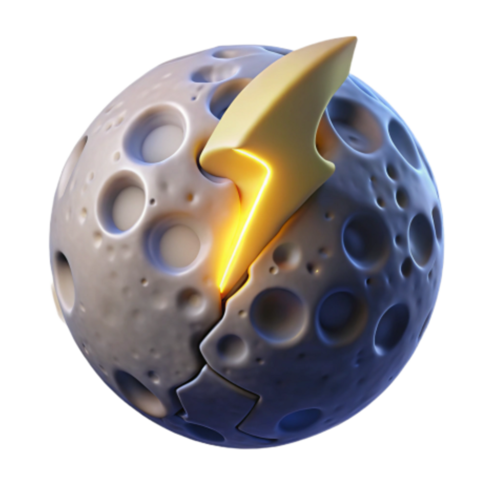 beautiful abstract Lunar Power Surge A Celestial Energy Burst genuine png