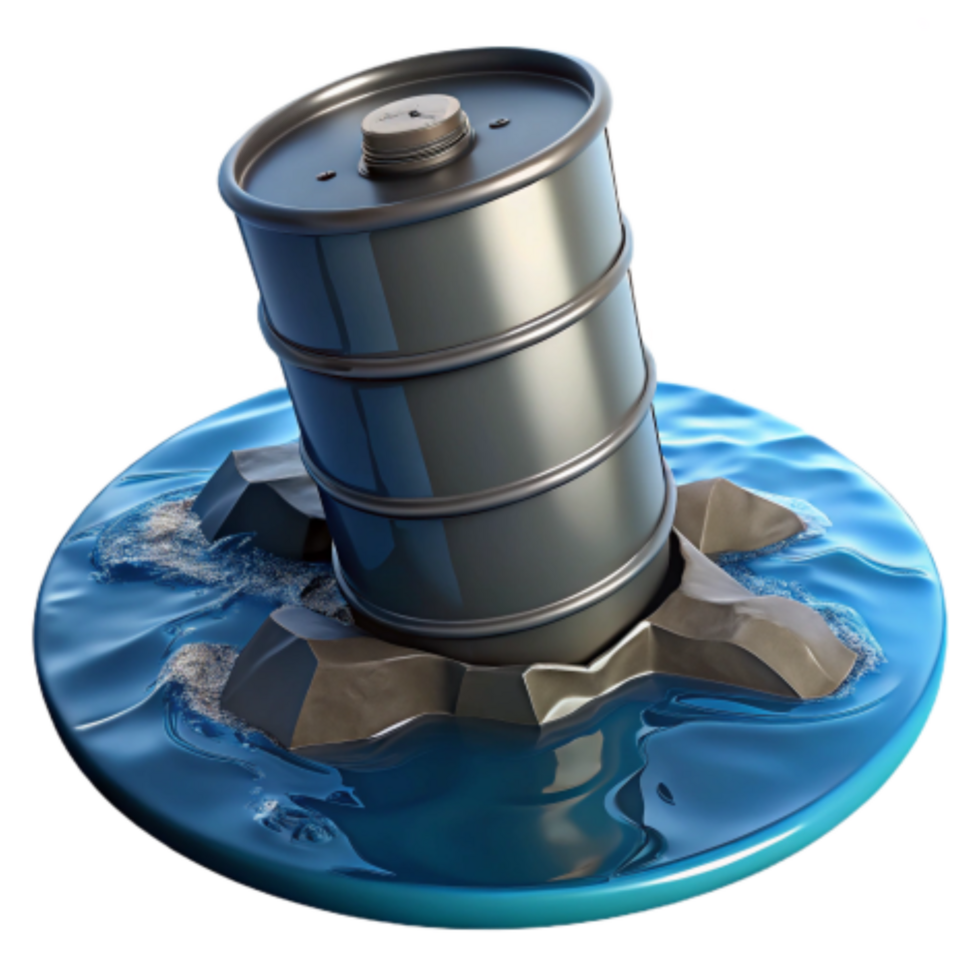 extraordinary artistic Ocean Oil Barrel Spill Environmental Disaster Simulation premium png