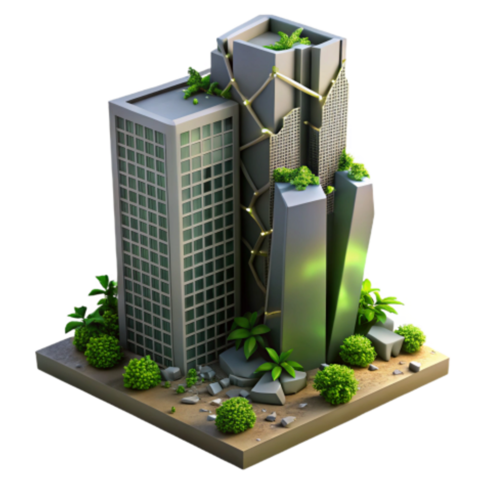 wonderful creative Urban Decay Post-Apocalyptic Cityscape authentic png