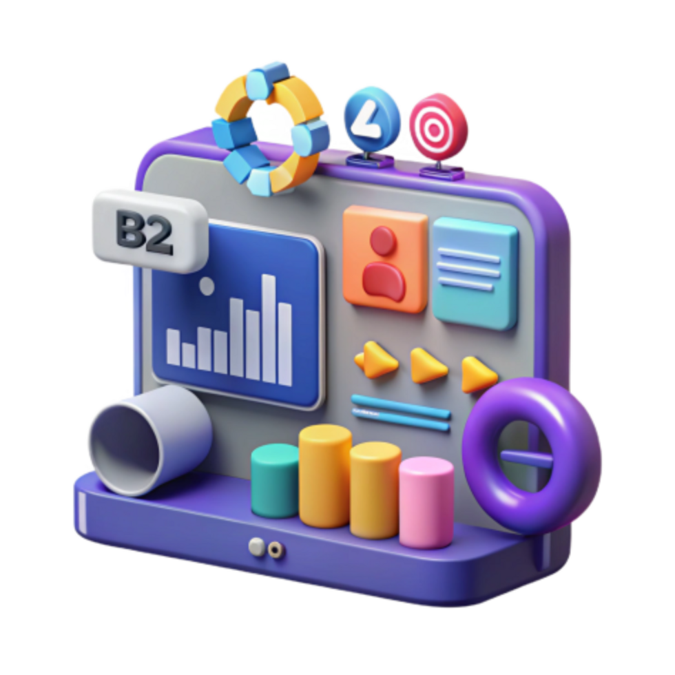 magnificent modern B2B Business Analytics Dashboard Data Visualization Reporting premium png