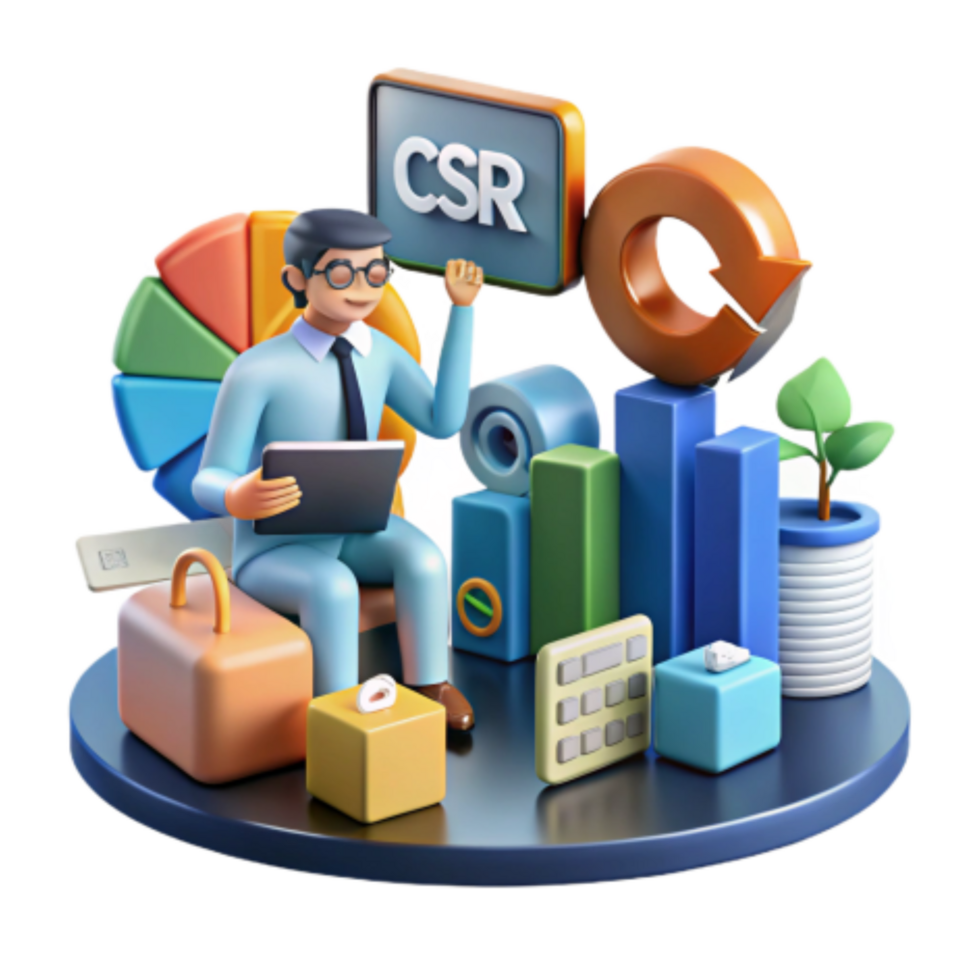 serene minimalist CSR Strategy Data-Driven Approach to Sustainable Growth premium png