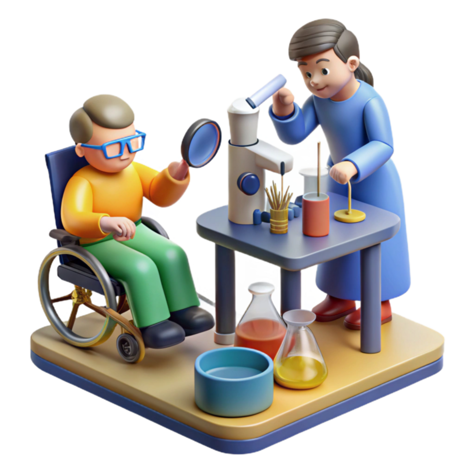 stunning modern Accessibility in STEM Inclusive Science Experiment premium png