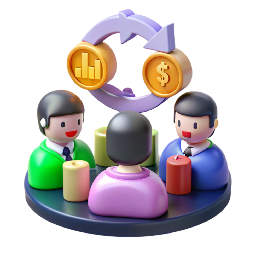serene contemporary Financial Growth Strategy Team Collaboration Profit Sharing genuine png