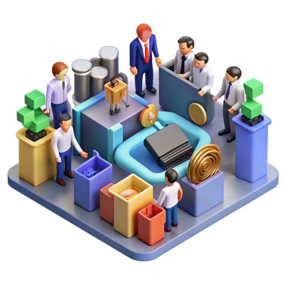 3D Model Innovative Tech Process, Futuristic Factory, Digital Workflow, Automated System, Industrial Design, Smart Manufacturing, Modern Production, Tech Innovation, Engineering, Clean Energy png
