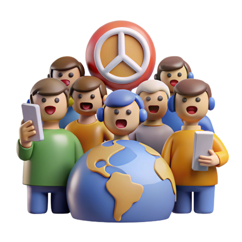 magnificent modern Global Communication Unity, Connection, and Peace 4K png