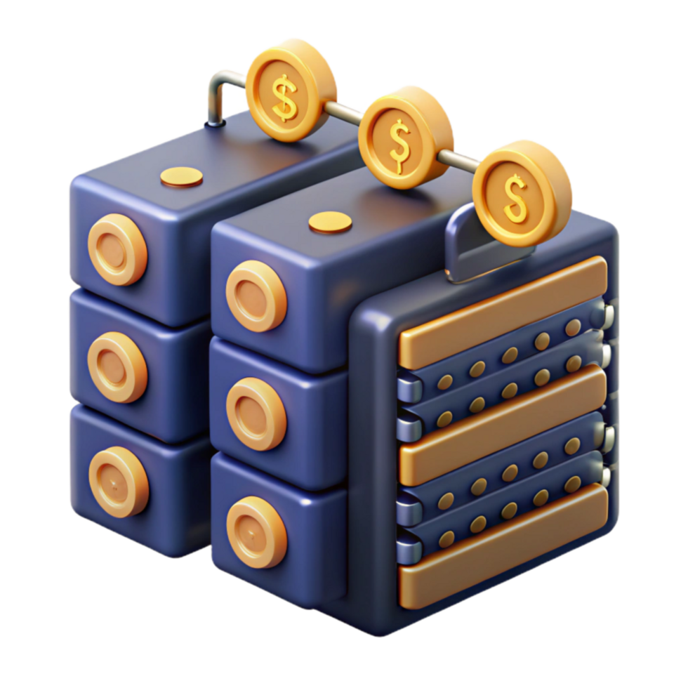 impressive vintage Financial Data Storage Secure Efficient System 4K png