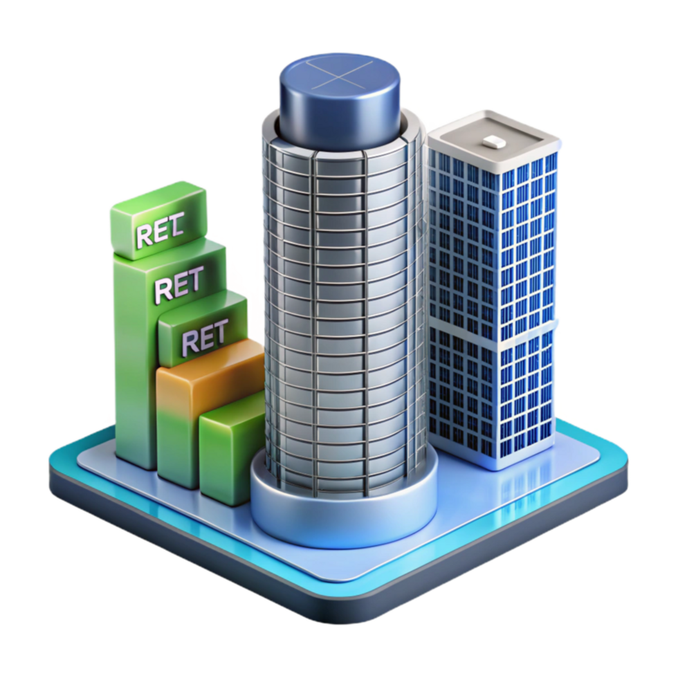 vibrant abstract Real Estate Investment Returns Building Wealth Through Property 4K png
