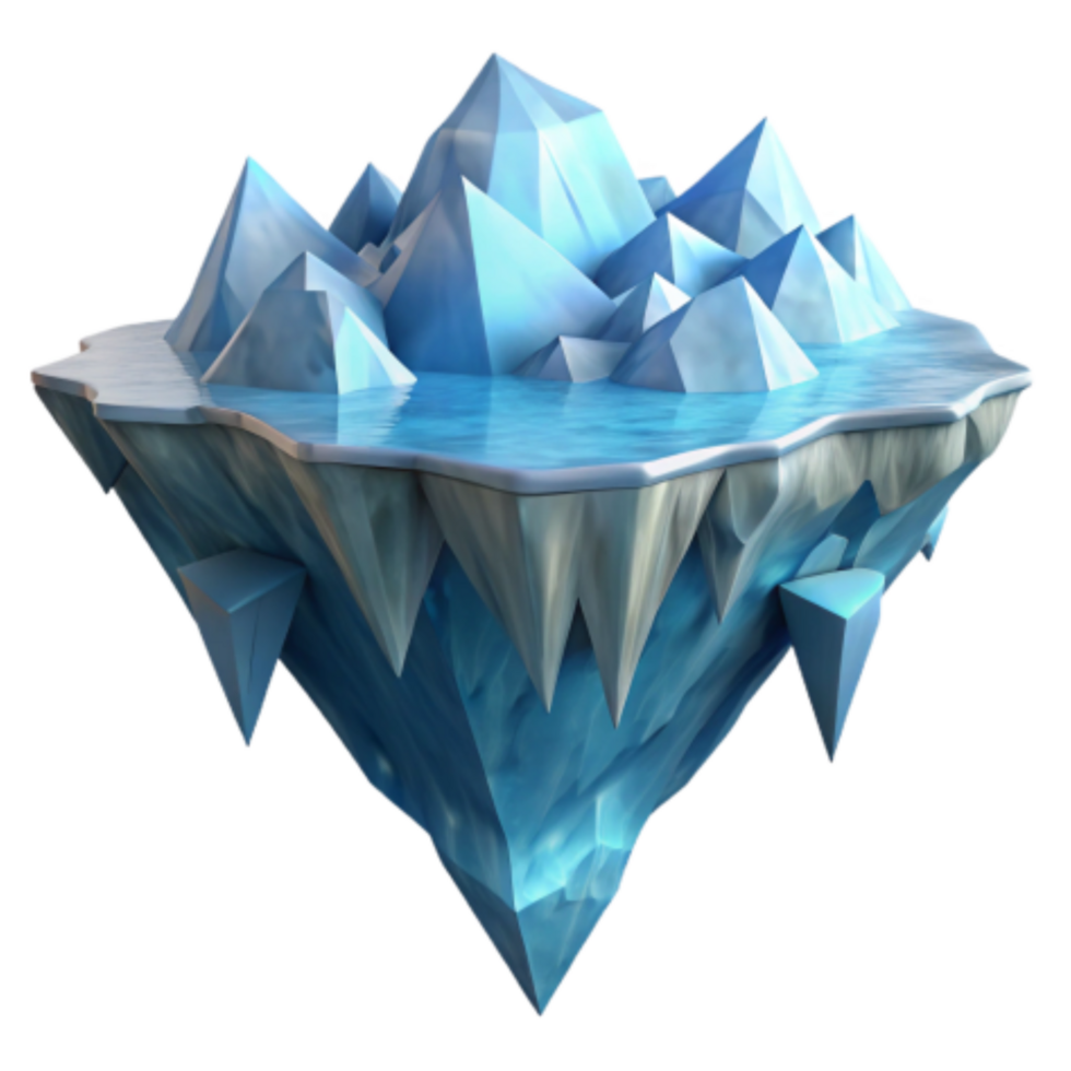 magnificent traditional Frozen Island 3D Iceberg Model original png