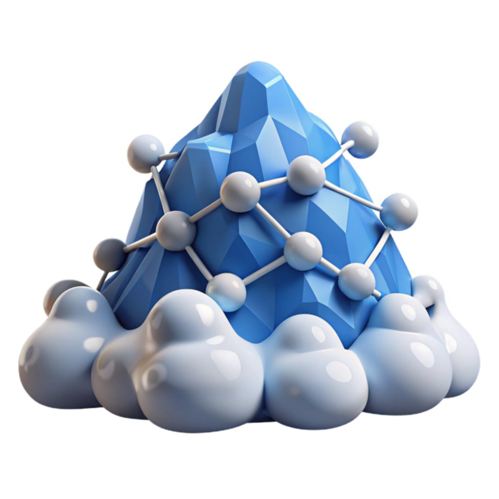 vibrant minimalist Cloud Computing Network Data Structure Connectivity detailed png