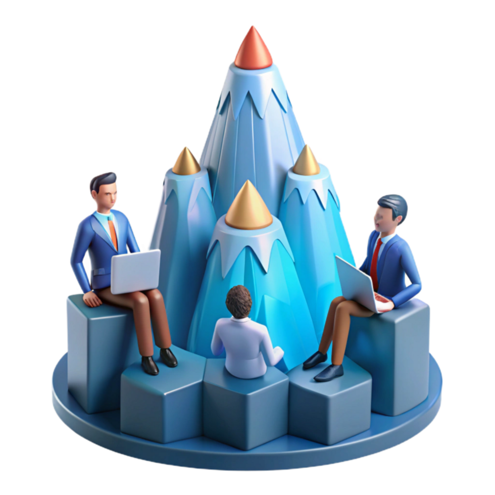 magnificent abstract Teamwork, Peak Performance, and Collaborative Growth authentic png
