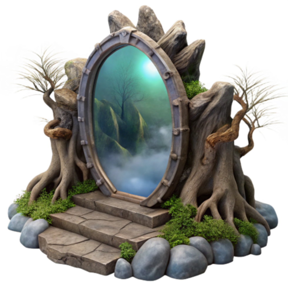 dramatic contemporary Mystical Portal Fantasy Landscape Gateway 4K png