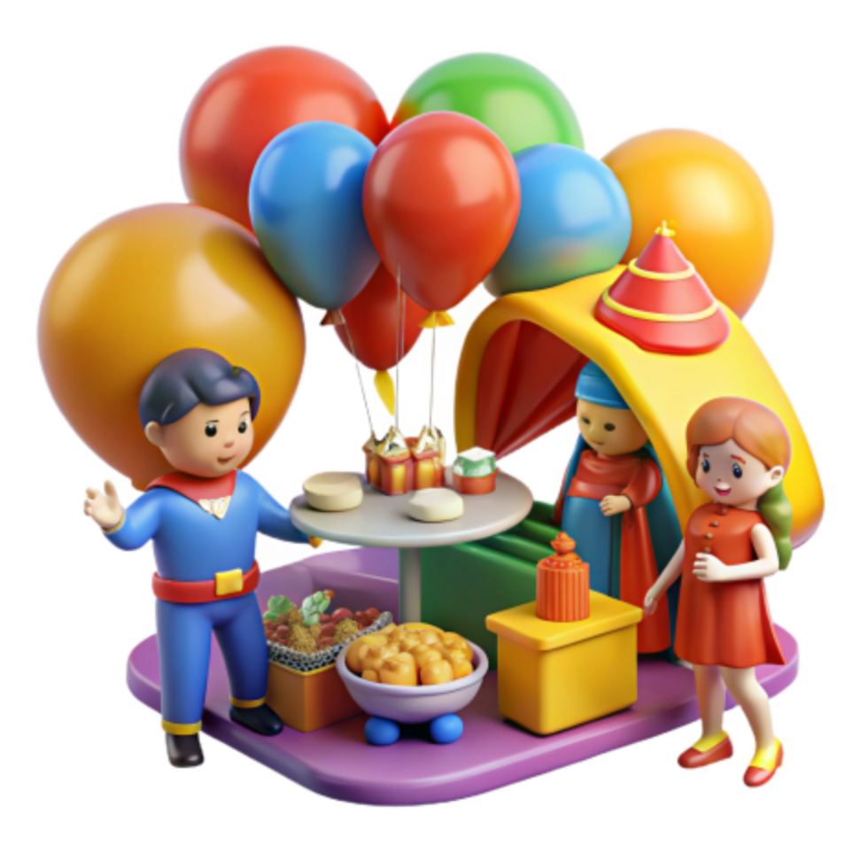 stunning creative Kids Party Balloons, Treats, and Fun Fair original png