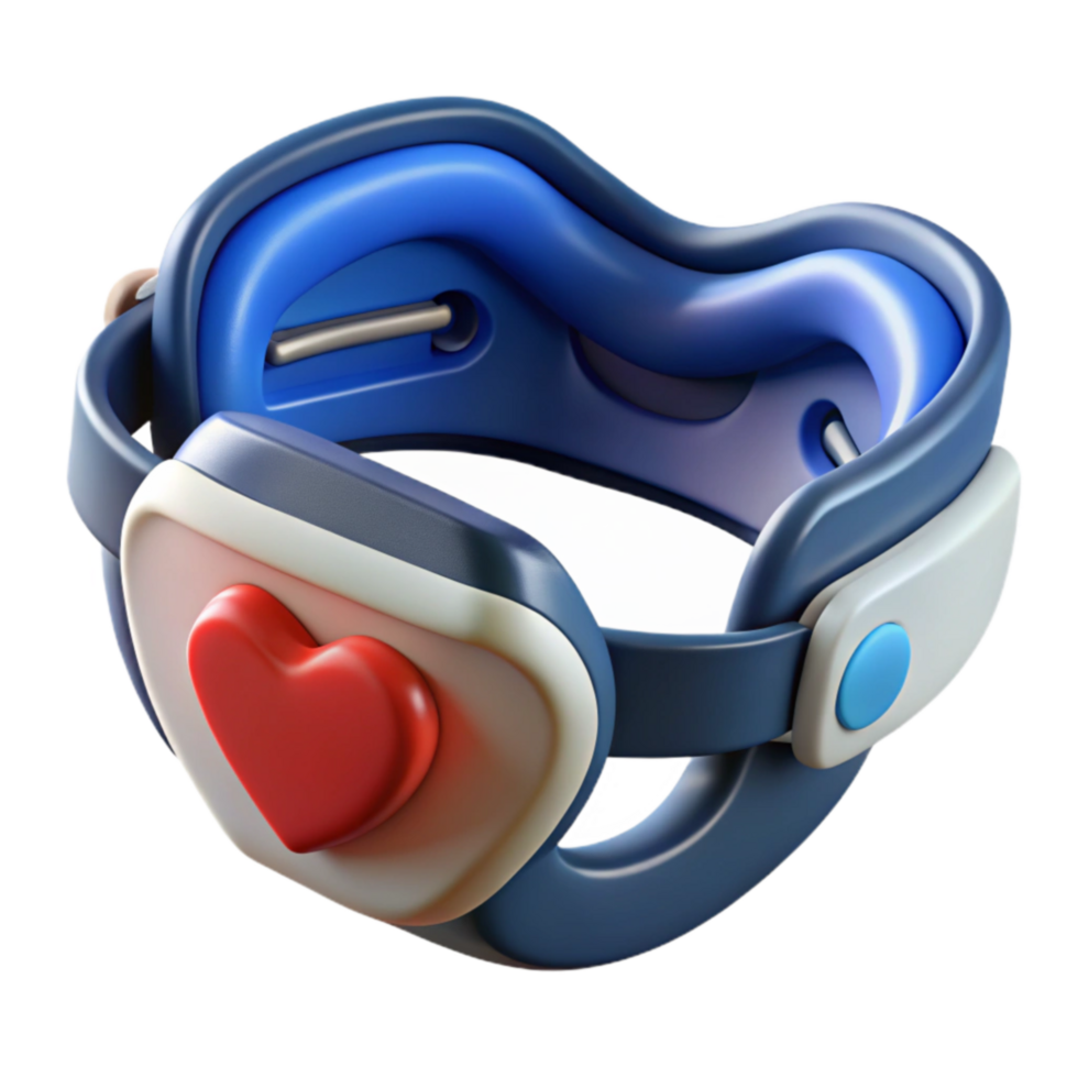 elegant artistic Heart Health Tracker Wellness Band with Advanced Monitoring 4K png