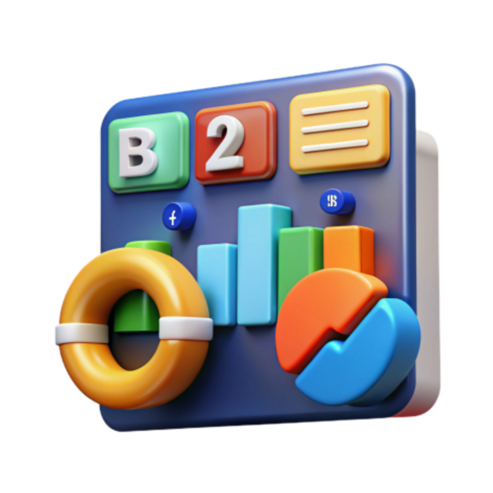 elegant abstract B2B Business Analytics Dashboard Charts, Graphs Data Visualization premium png