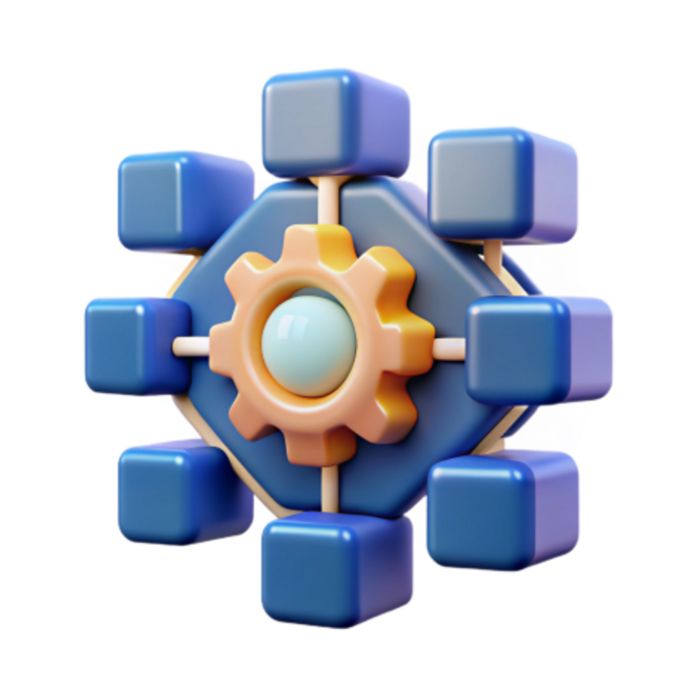 serene minimalist Integrated System Architecture Modular Design Centralized Control premium png