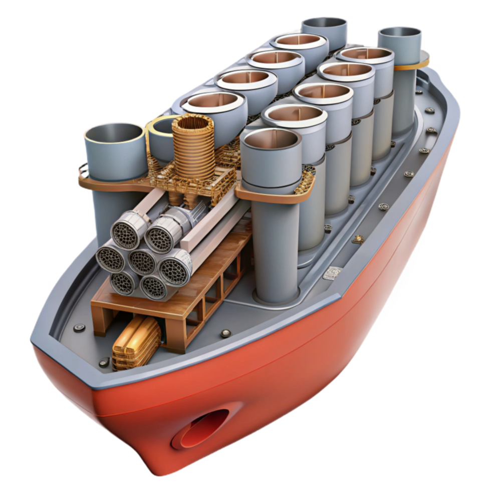 vibrant traditional Vessel with Multiple Launch Systems Internal Design and Engineering genuine png