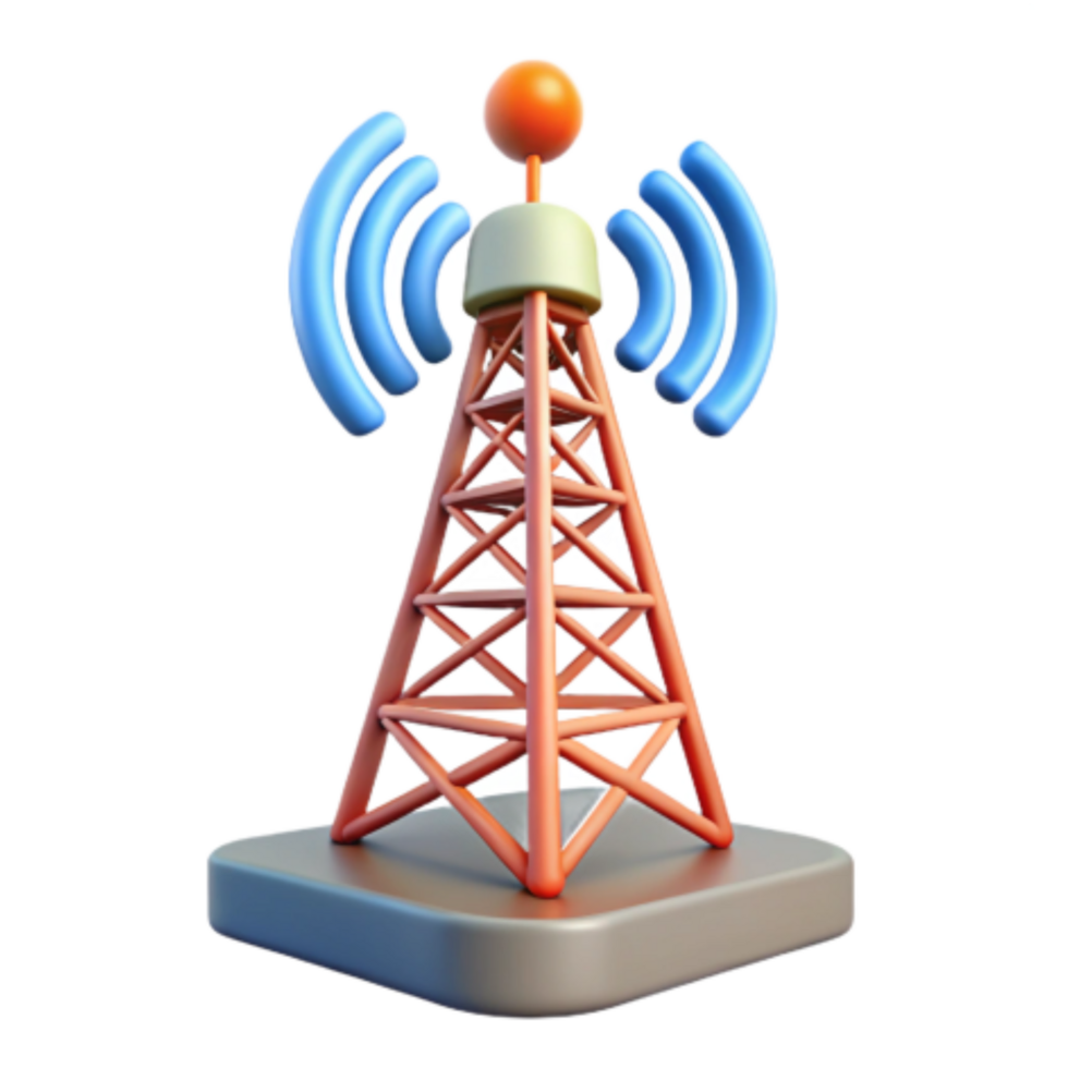 magnificent classic Cellular Tower Wireless Signal Transmission Infrastructure premium png