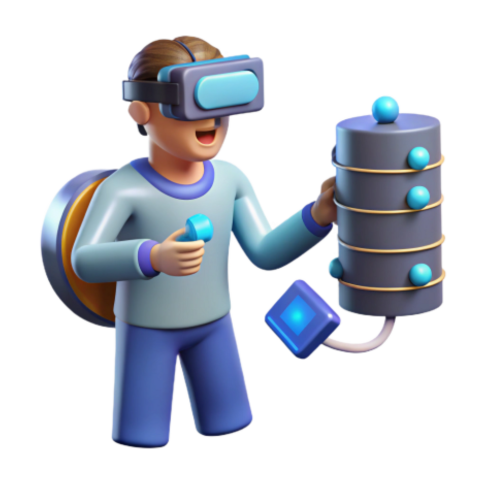 vibrant abstract Exploring Virtual Worlds A VR Users Journey authentic png