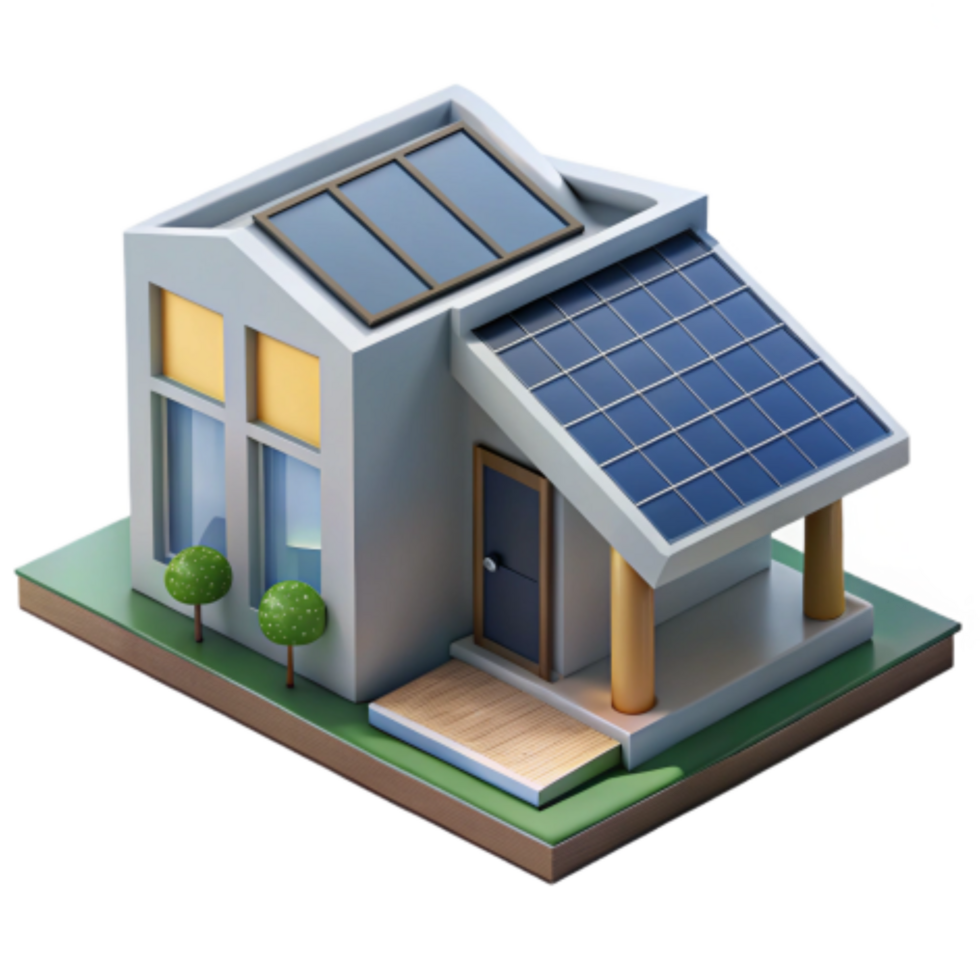 dramatic vintage Sustainable Home Design Solar Powered House with Eco-Friendly Features authentic png