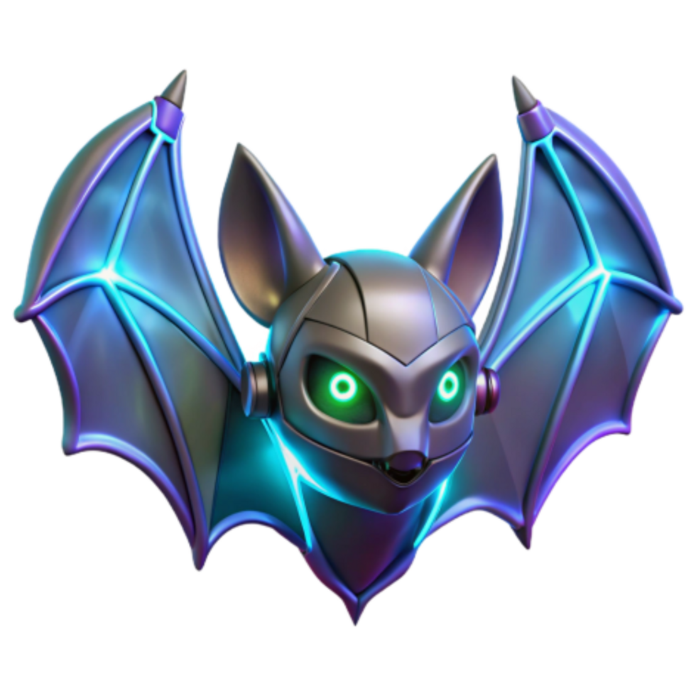 wonderful creative Cybernetic Bat Futuristic Creature Design authentic png