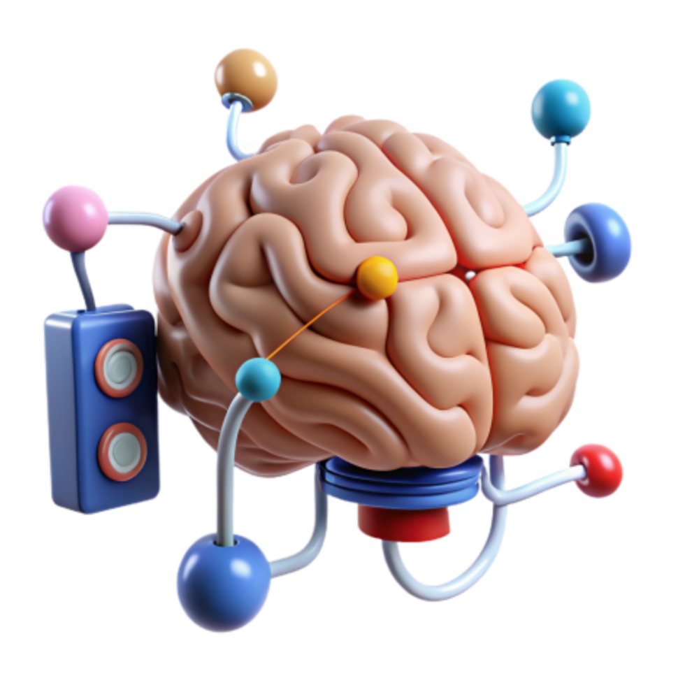 dramatic abstract Brain Network Connections Cognition high resolution png
