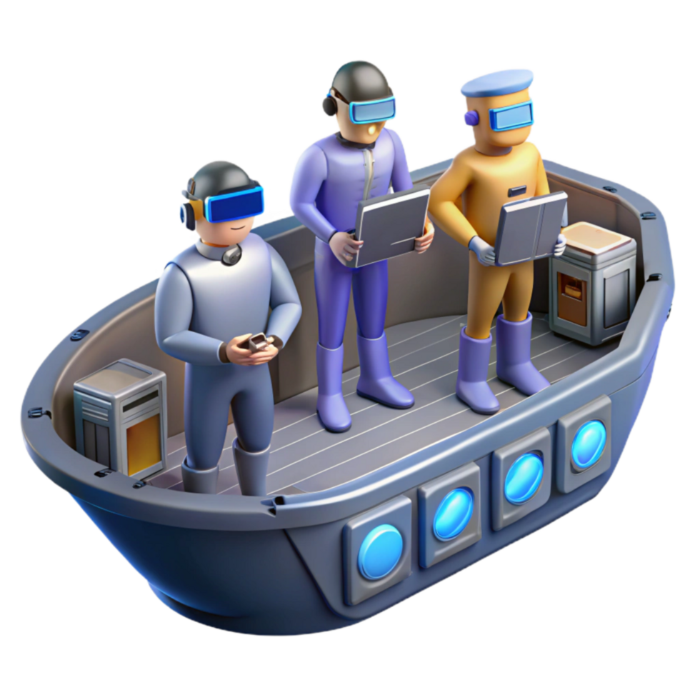 beautiful minimalist VR Collaboration Future of Teamwork in Virtual Spaces professional png