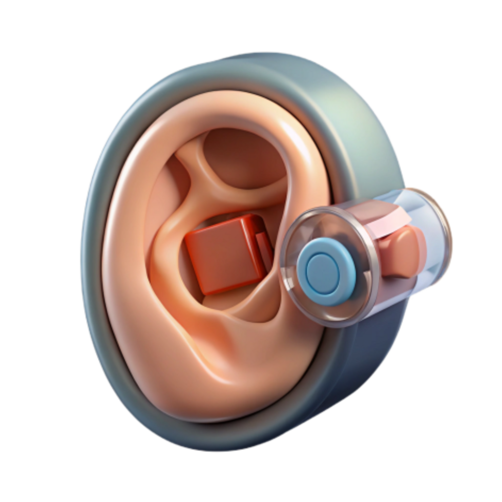 wonderful abstract Inner Ear Device Implantation A 3D Illustration professional png