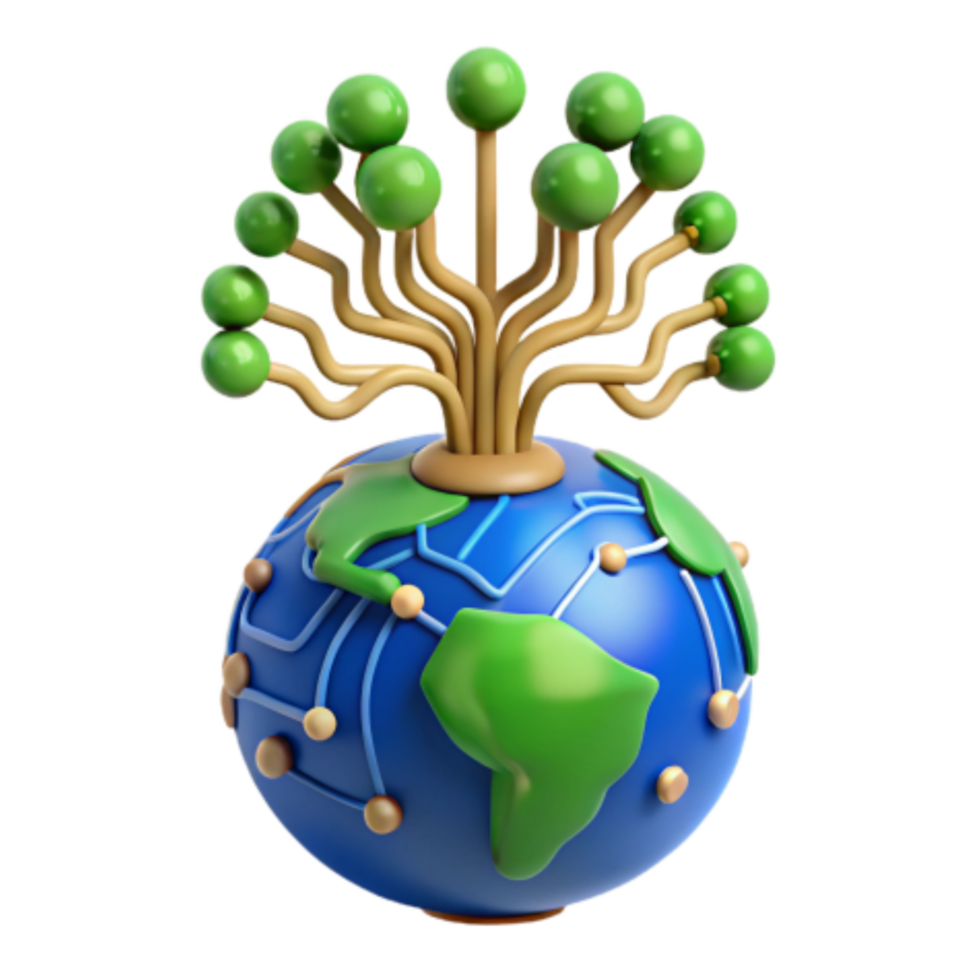 elegant rustic Global Network Growth Sustainable Technology and the Future genuine png