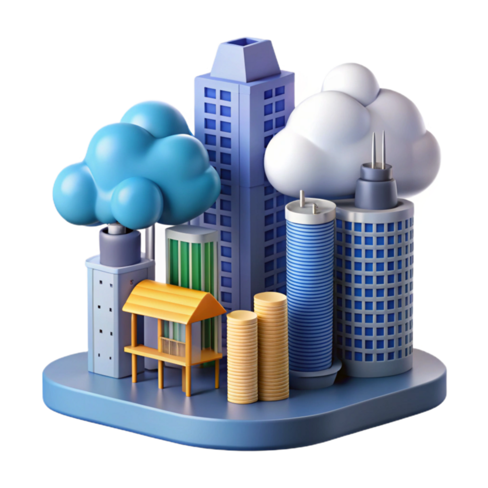 impressive contemporary Cloud Computing in Urban Environments A 3D Model detailed png