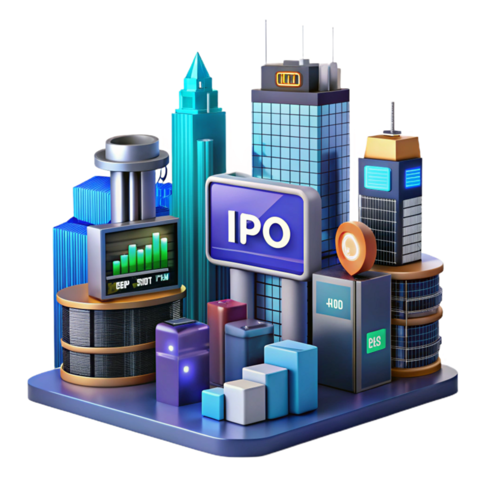 magnificent minimalist IPO Initial Public Offering - Market Growth Investment professional png