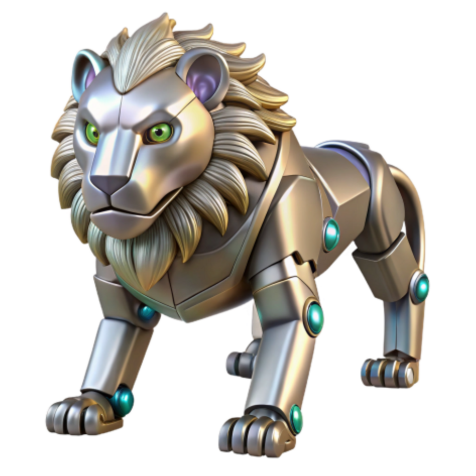 impressive rustic Robotic Lion Metal Beast, Mechanical Mane high quality png