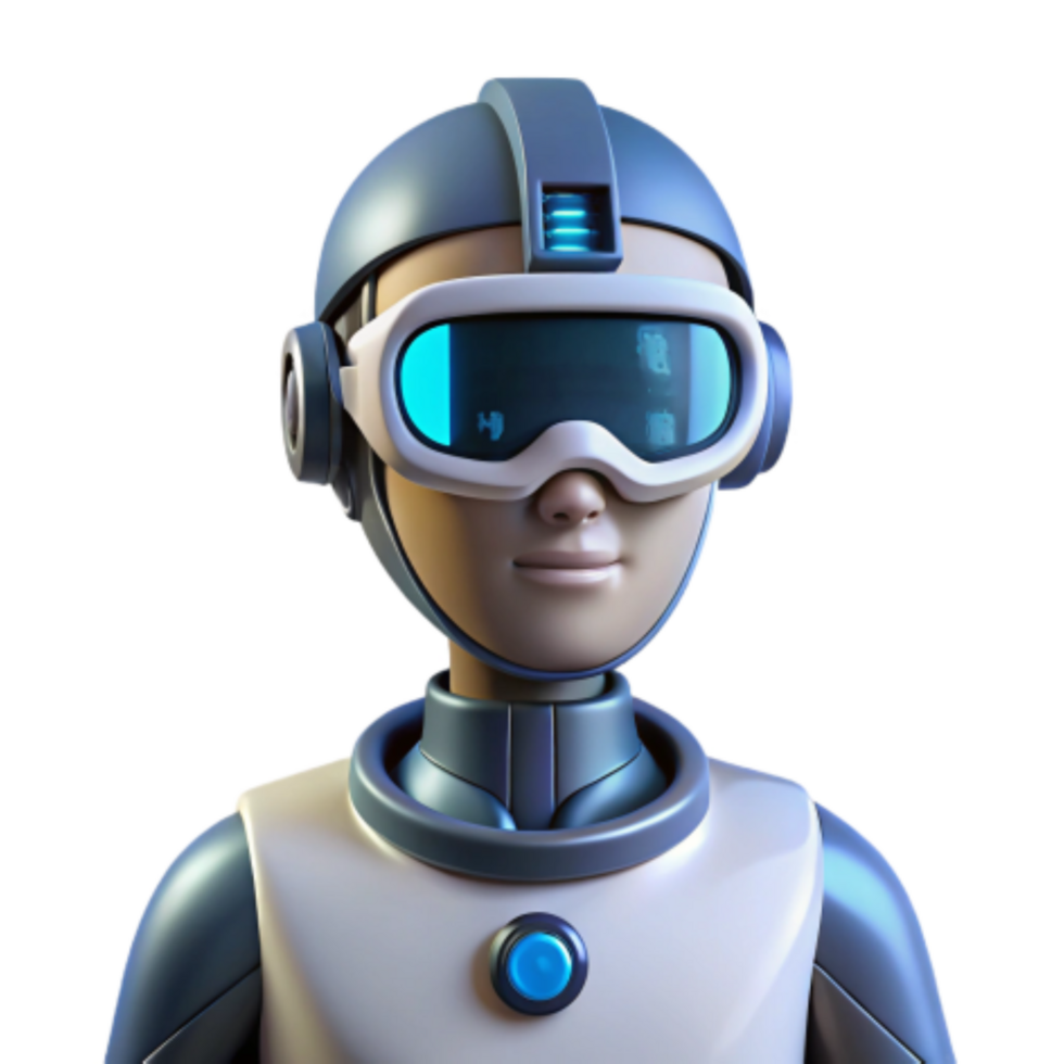 serene abstract Futuristic Child Robot AI, Technology, Virtual Reality high quality png