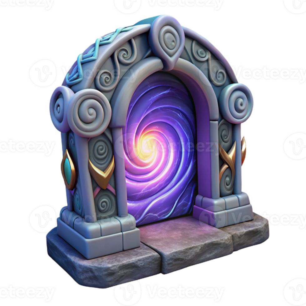 magnificent abstract Mystic Portal 3D Render 4K png