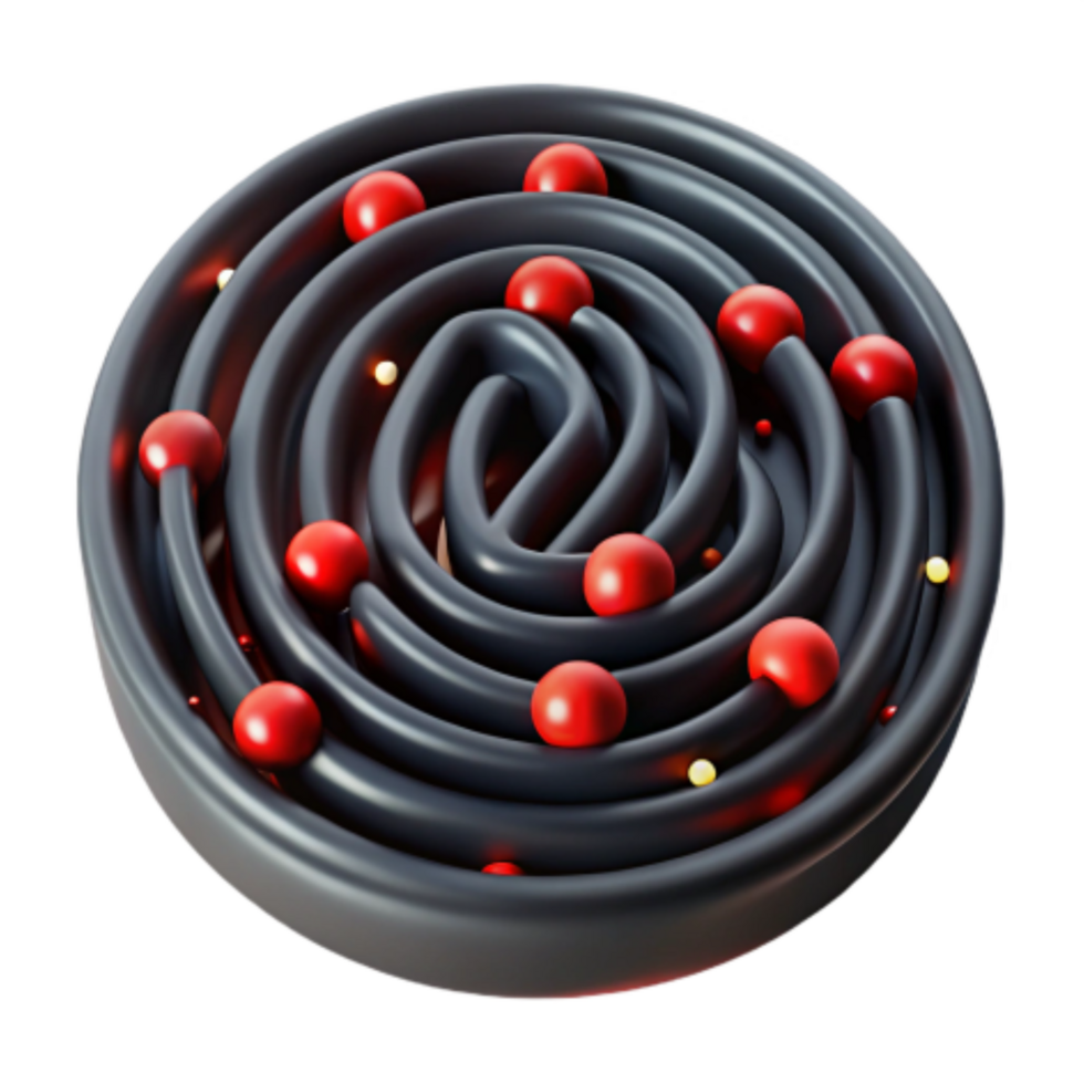 magnificent rustic Abstract 3D Sphere Red Spheres in a Gray Spiral Maze high quality png