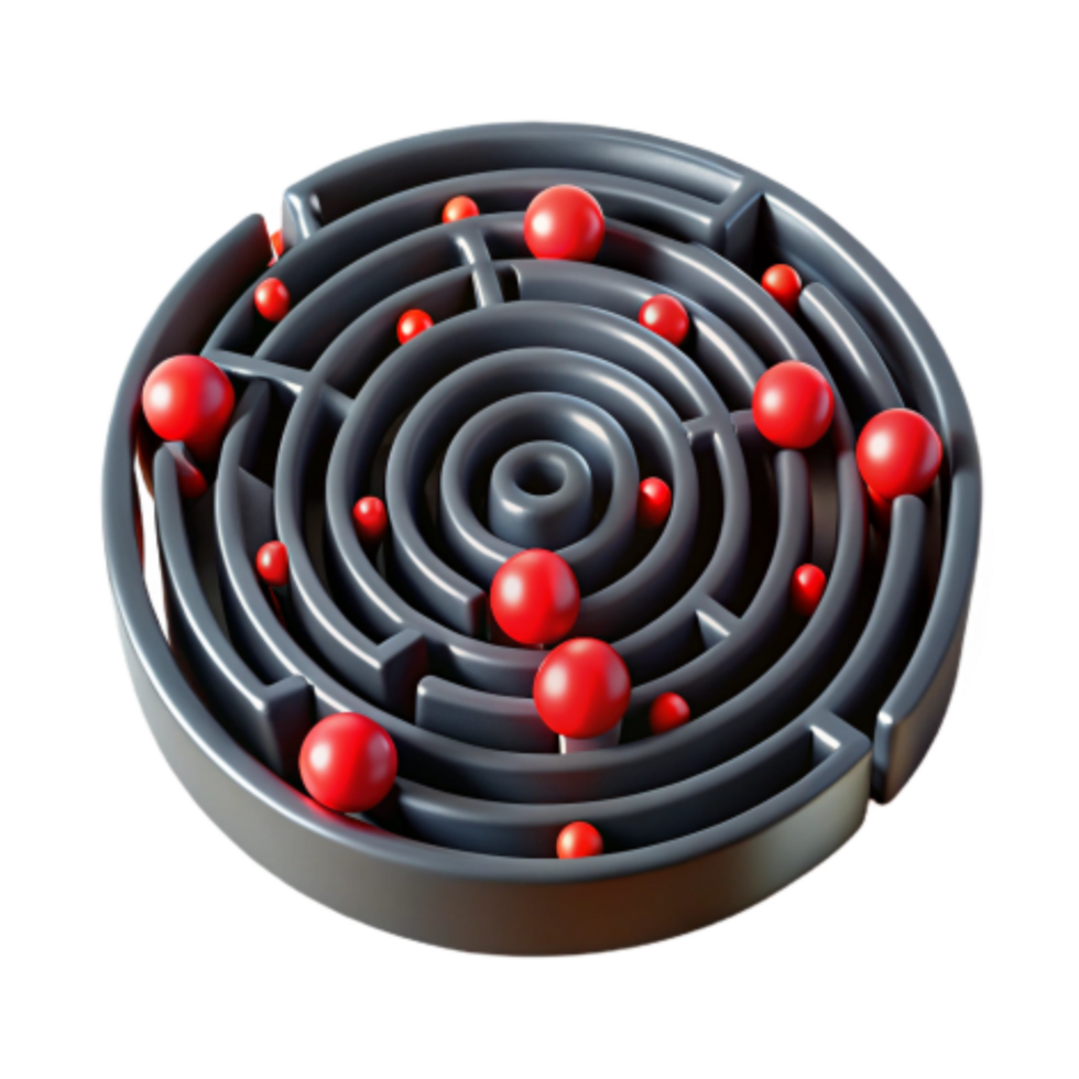 wonderful creative Navigating Complexities A Maze of Challenges professional png