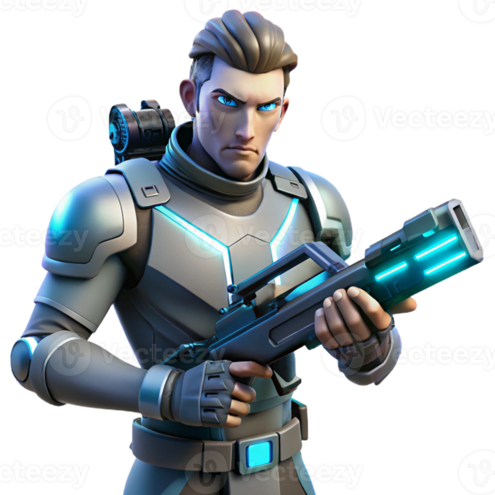 dramatic abstract Futuristic Soldier 3D Render 4K png
