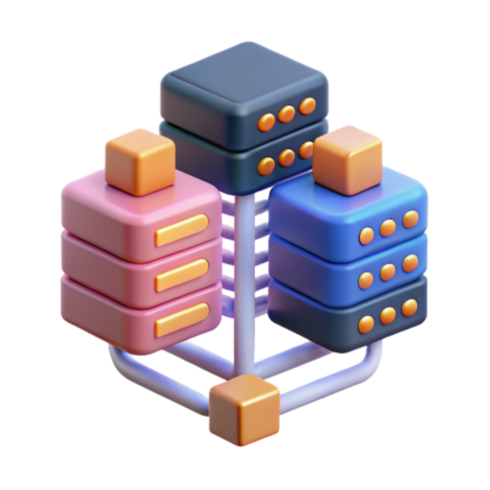 serene artistic Data Center Interconnectivity A 3D Illustration authentic png