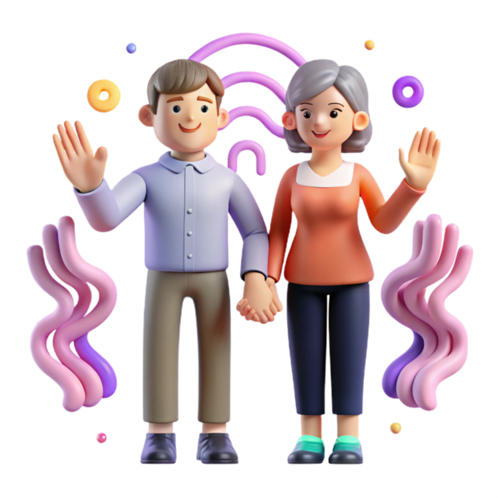 Senior Couple, Wireless Connection, Happy Retirement, Technology Access, Digital Inclusion, Modern Seniors, Connected Lifestyle, Elderly Care, Online Community, Digital Wellness png