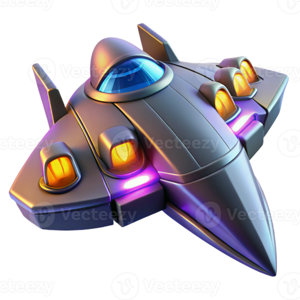 serene abstract Futuristic Spaceship 3D Render high quality png